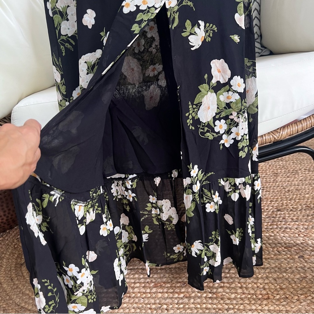 Reformation Black Floral Maxi Dress - Picture 2 of 15